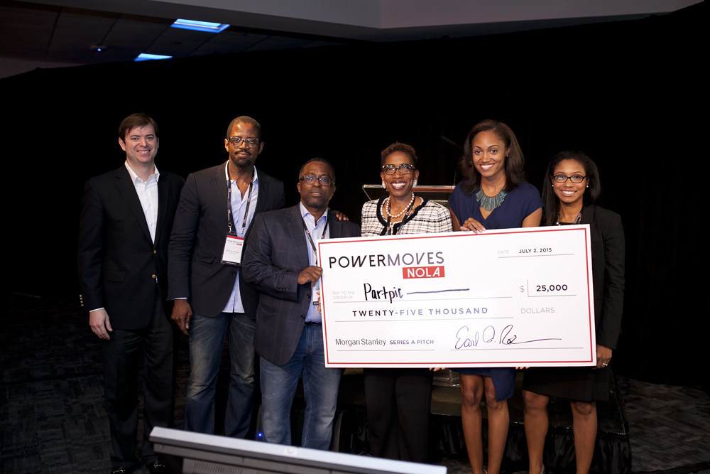 Partpic won a $25,000 cash prize at the Morgan Stanley Series A Pitch contest during the PowerMoves.NOLA annual conference. The startup company's enterprise software solution simplifies the search and purchase process of replacement parts using visual recognition technology. (PRNewsFoto/PowerMoves.NOLA)