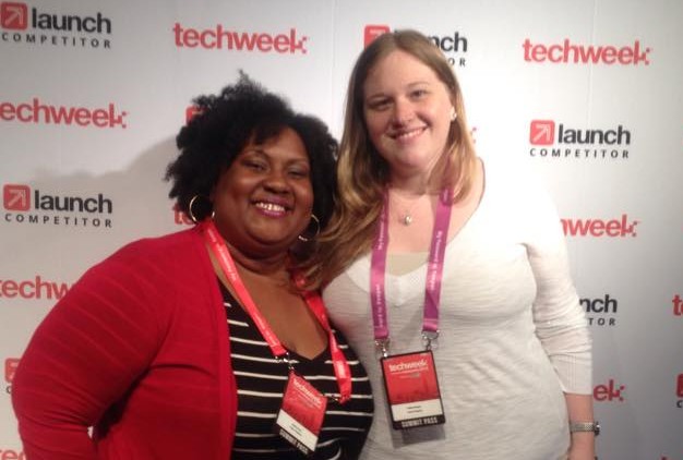 Katelyn, right, transitioned from Lioness columnist to Editor in Chief in 2013. Here she is with Founder Natasha at Techweek NY.