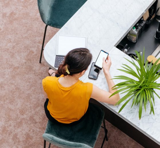 women using tech tools
