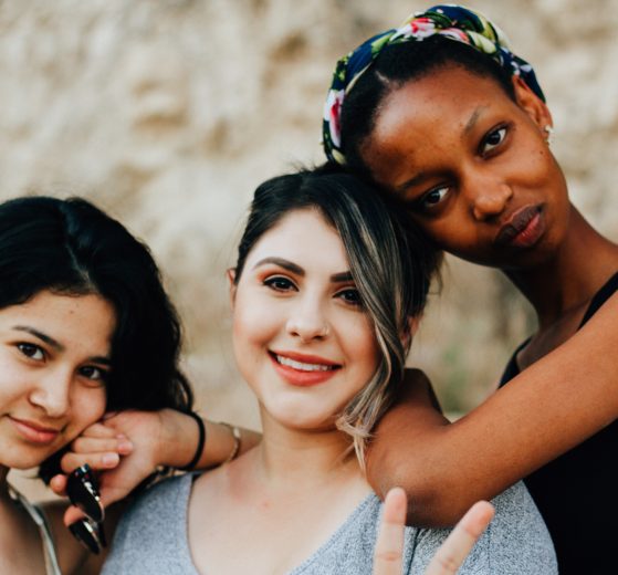 Three diverse women