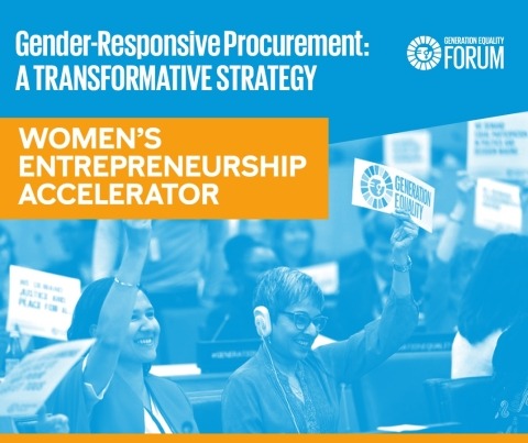 Ad for Women's Entrepreneurship Accelerator's panel at the Generation Equality Forum