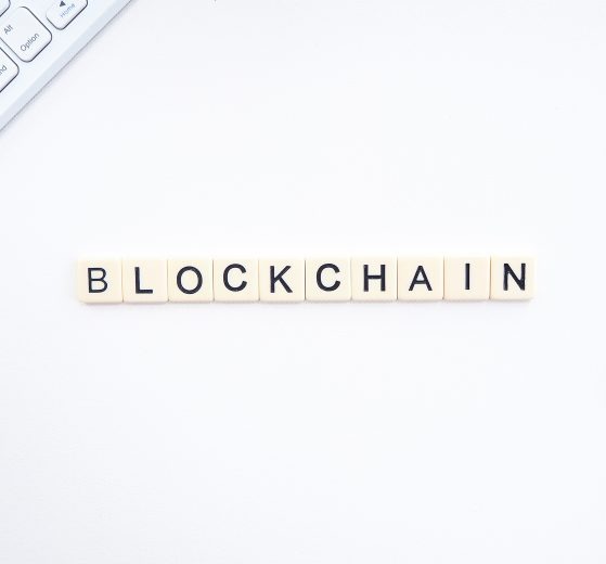 "Blockchain" spelled out in tiles