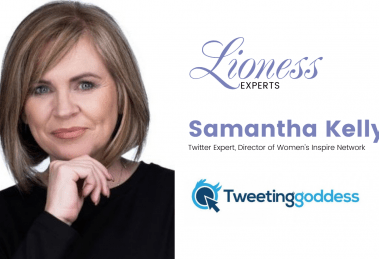 The titlecard for Samantha Kelly, the Tweeting Goddess