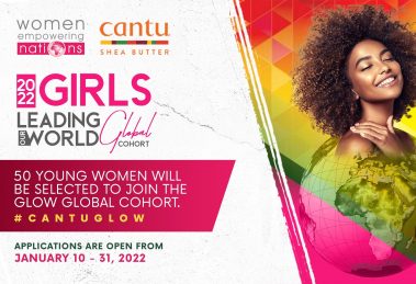 Ad for Cantu Beauty and WEN's 2022 GLOW Global Cohort