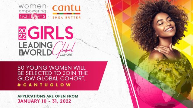 Ad for Cantu Beauty and WEN's 2022 GLOW Global Cohort