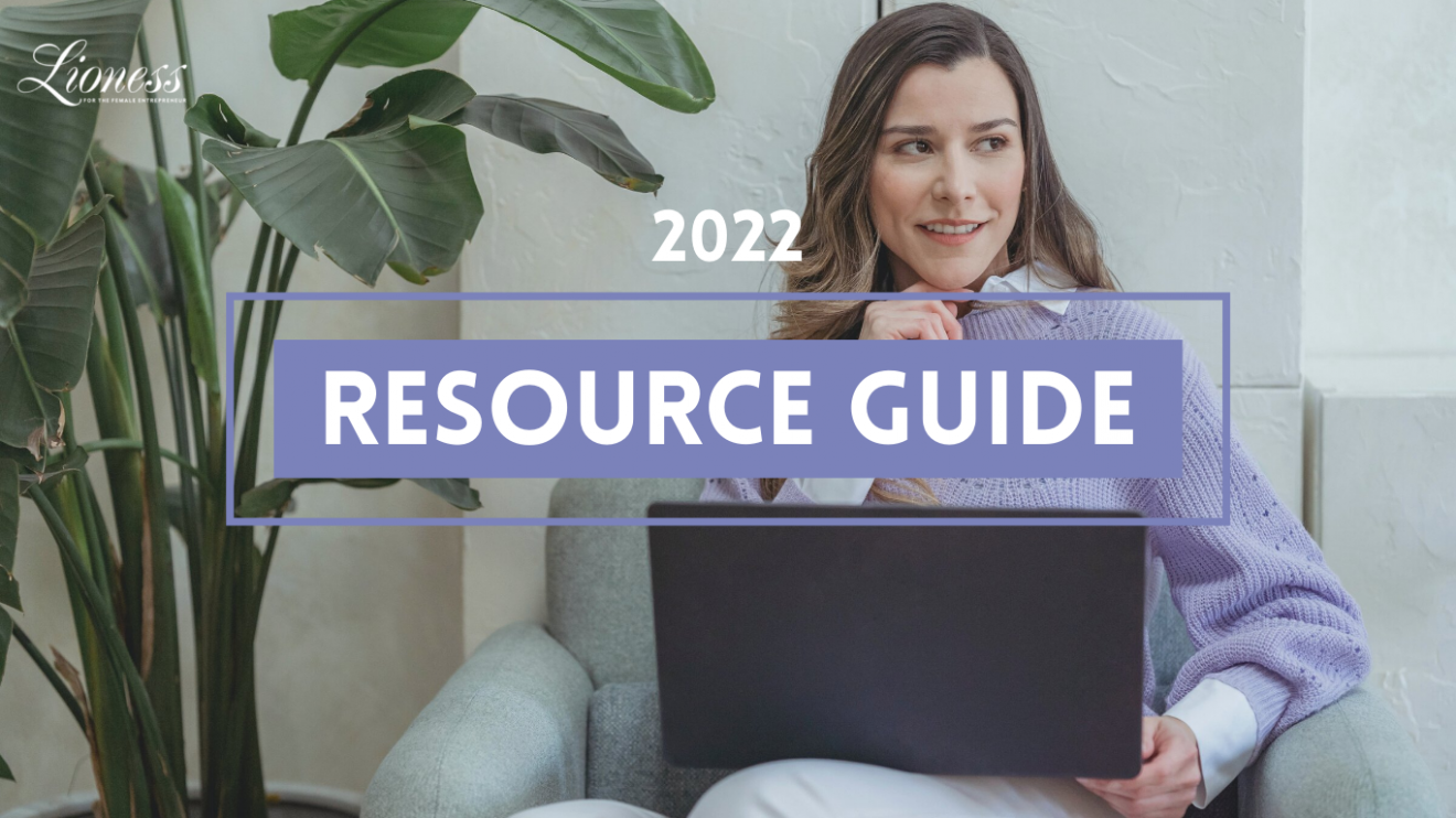 The cover graphic for the 2022 Resource Guide for female entrepreneurs
