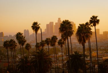 Los Angeles Skyline at sunset, representing the SoCal Venture Pipeline Program