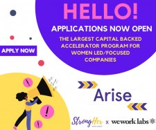 StrongHer WeWork Arise Application Poster
