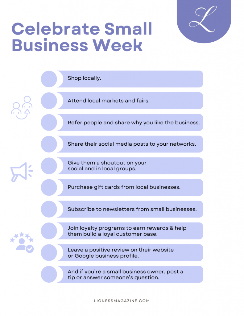 celebrate small business week Lioness