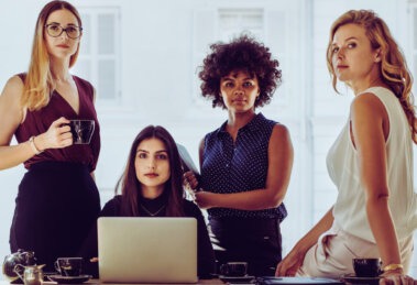 Woman startup team