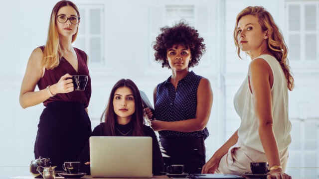 Woman startup team