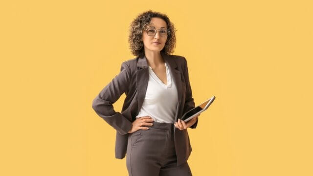 woman behind the title